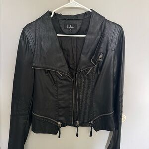 Lulu's Sleek Black Leather Jacket